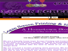 Tablet Screenshot of loganscreenprinting.com